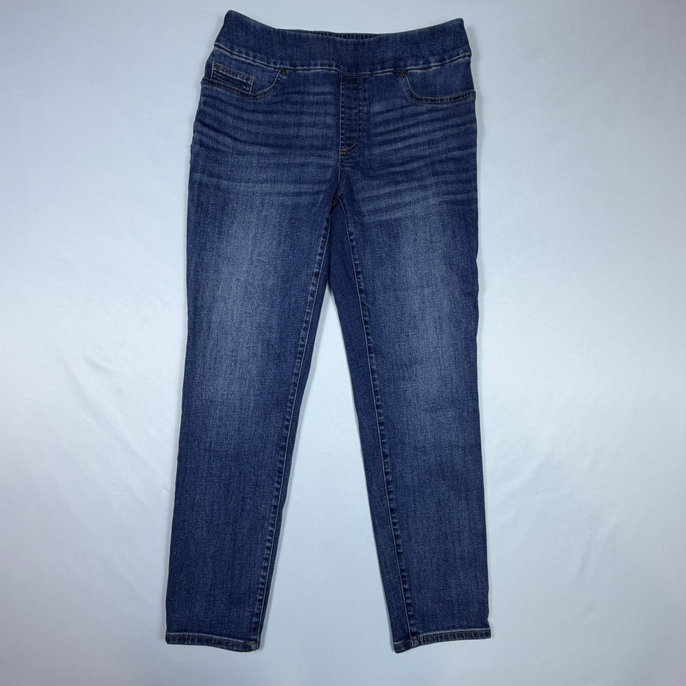 Chico's Jeggings Ankle Women Size 0R US 4R Dark Wash Blue Pull On Stretch‎ Denim
